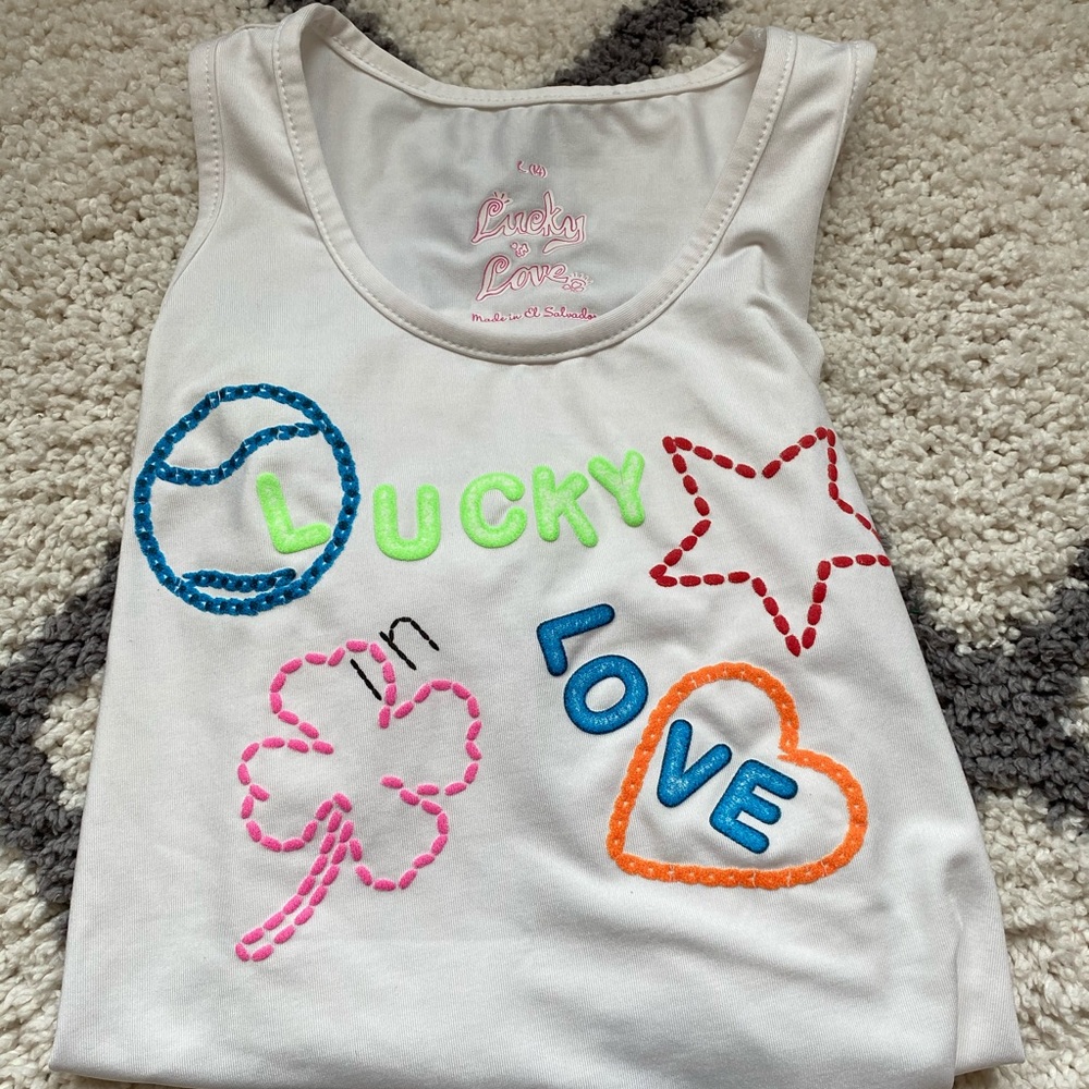 Lucky in Love Tennis Shirt